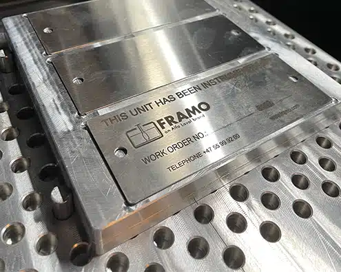Solution Engraving on plates and large parts Technomark